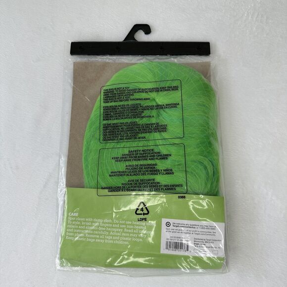 Spritz Wig Neon Lime Green Bob Bangs Witch Anime Cosplay Halloween Oz Fairy Evil - Picture 2 of 5